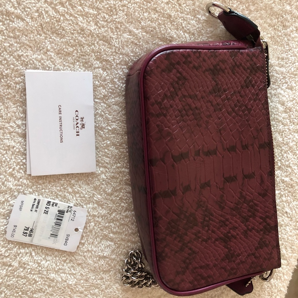 Coach wristlet snake skin